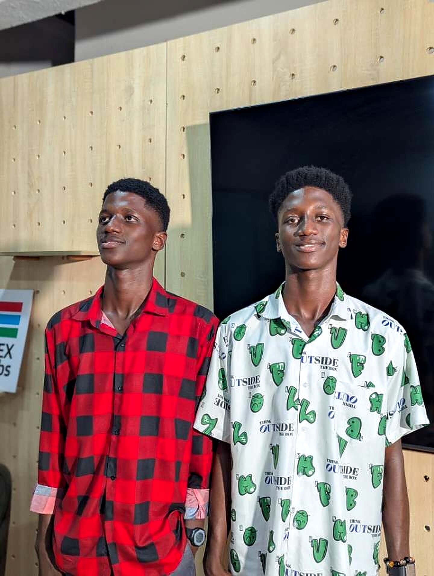Baiden David (left) and Baiden Daniel (right), the founders of Baiden Creatives in East Legon, Accra